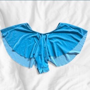 Kiki the Brand Blue Velour Flow Shorts Small